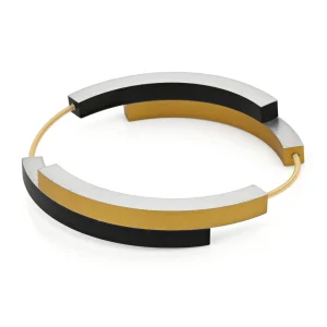 Armband BELLE Zwart | Goudkleur ig | AG32ZG