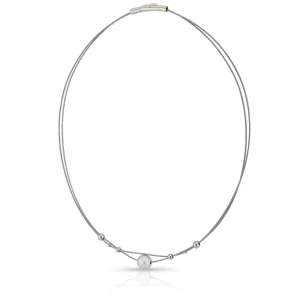 Collier kleine bolletjes en bol C274