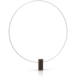 Collier twee gekleurde rechthoeken C232GZ
