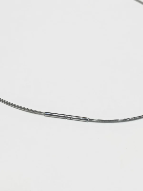 Design ketting Pura van RVS rose zand mat, Ø15,0mm