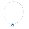 Ketting DONNA Blauw Ring met kogeltje | C278B