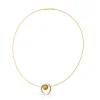 Ketting DONNA Goudkleur Ring met kogeltje | C278G