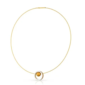 Ketting DONNA Goudkleur Ring met kogeltje | C278G