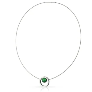 Ketting DONNA Groen Ring met kogeltje | C278GR