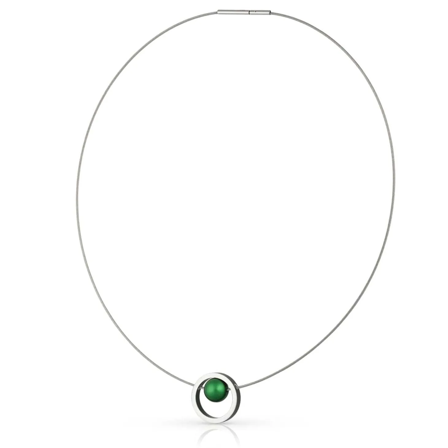 ketting_donna_groen_ring__0.webp Ketting DONNA Groen Ring met kogeltje | C278GR