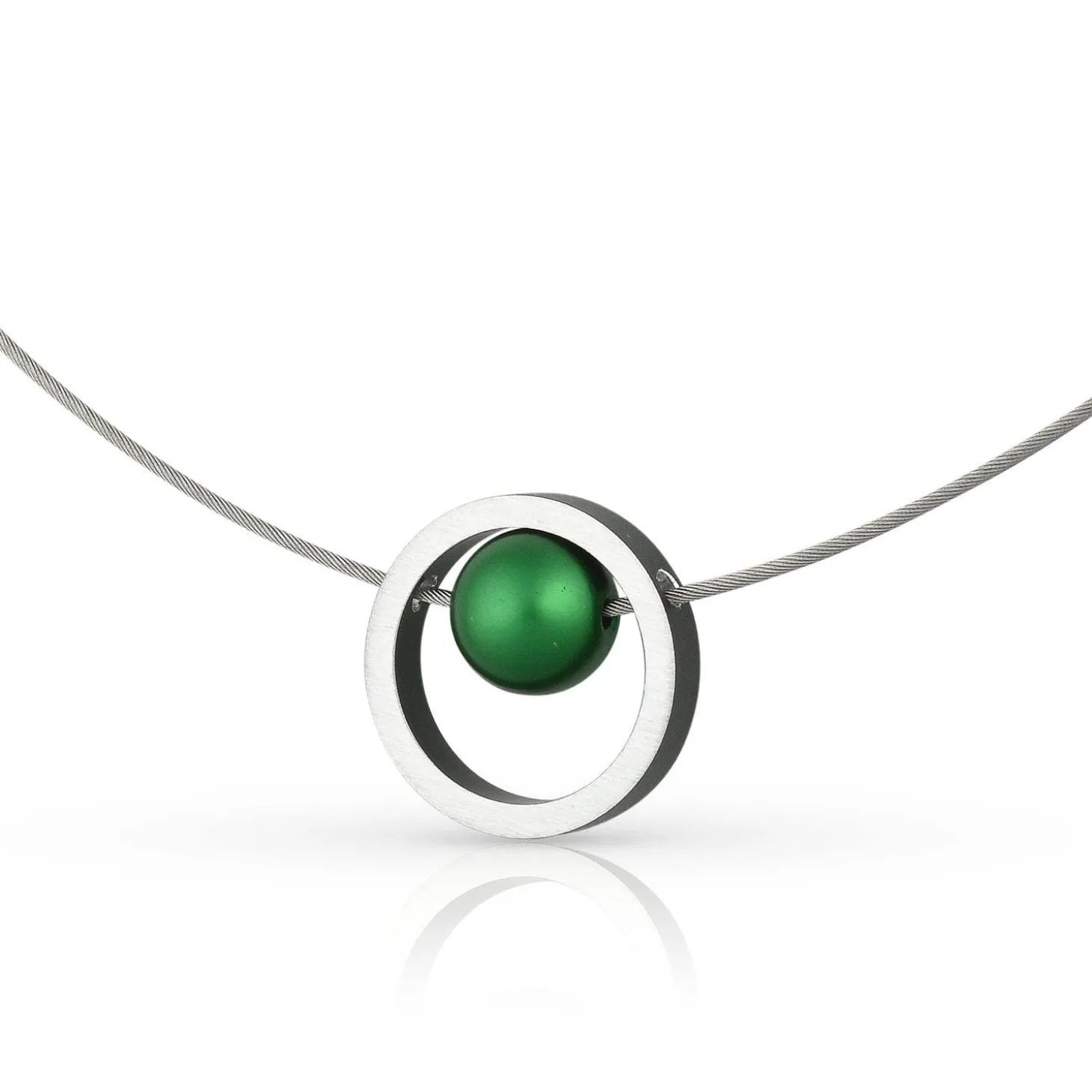 ketting_donna_groen_ring__1.webp Ketting DONNA Groen Ring met kogeltje | C278GR