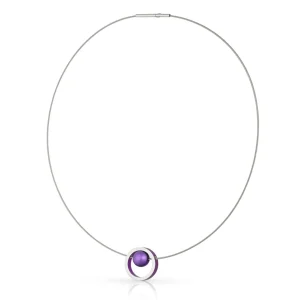 Ketting DONNA Paars Ring met kogeltje | C278P