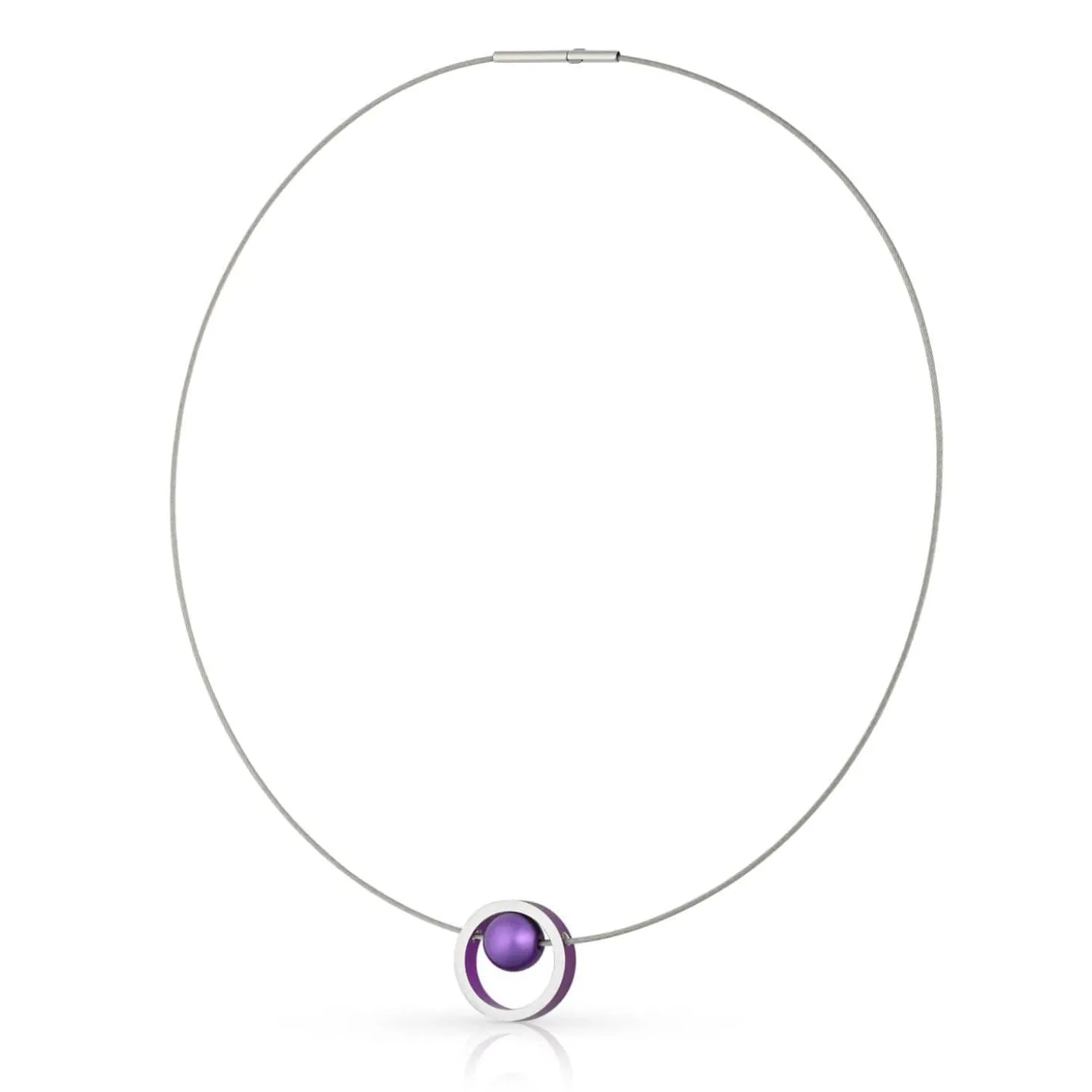 ketting_donna_paars_ring__0.webp Ketting DONNA Paars Ring met kogeltje | C278P