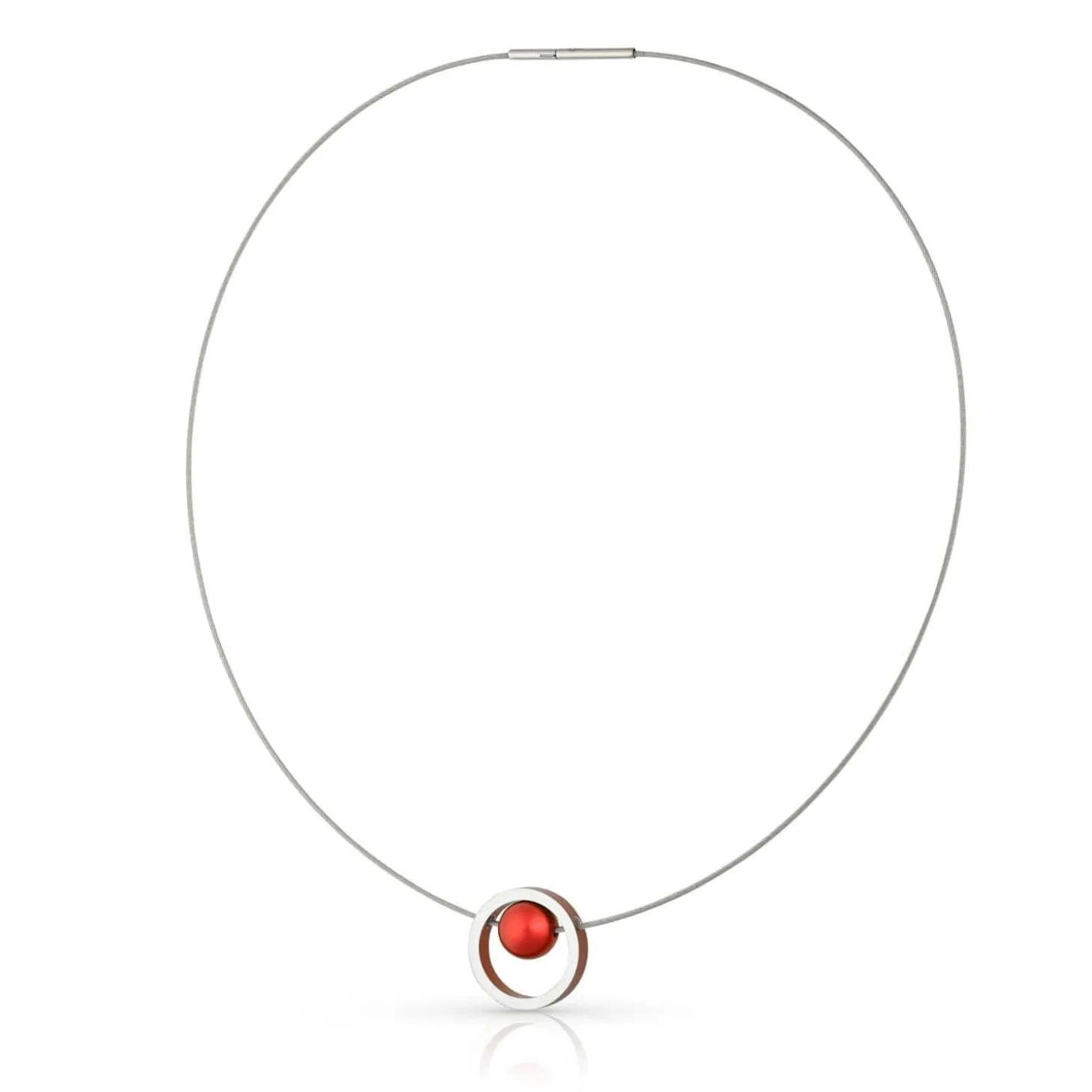 ketting_donna_rood_ring_m_0.webp Ketting DONNA Rood Ring met kogeltje | C278R