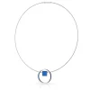 Ketting EVY Blauw Ring met vierkantje | C277B