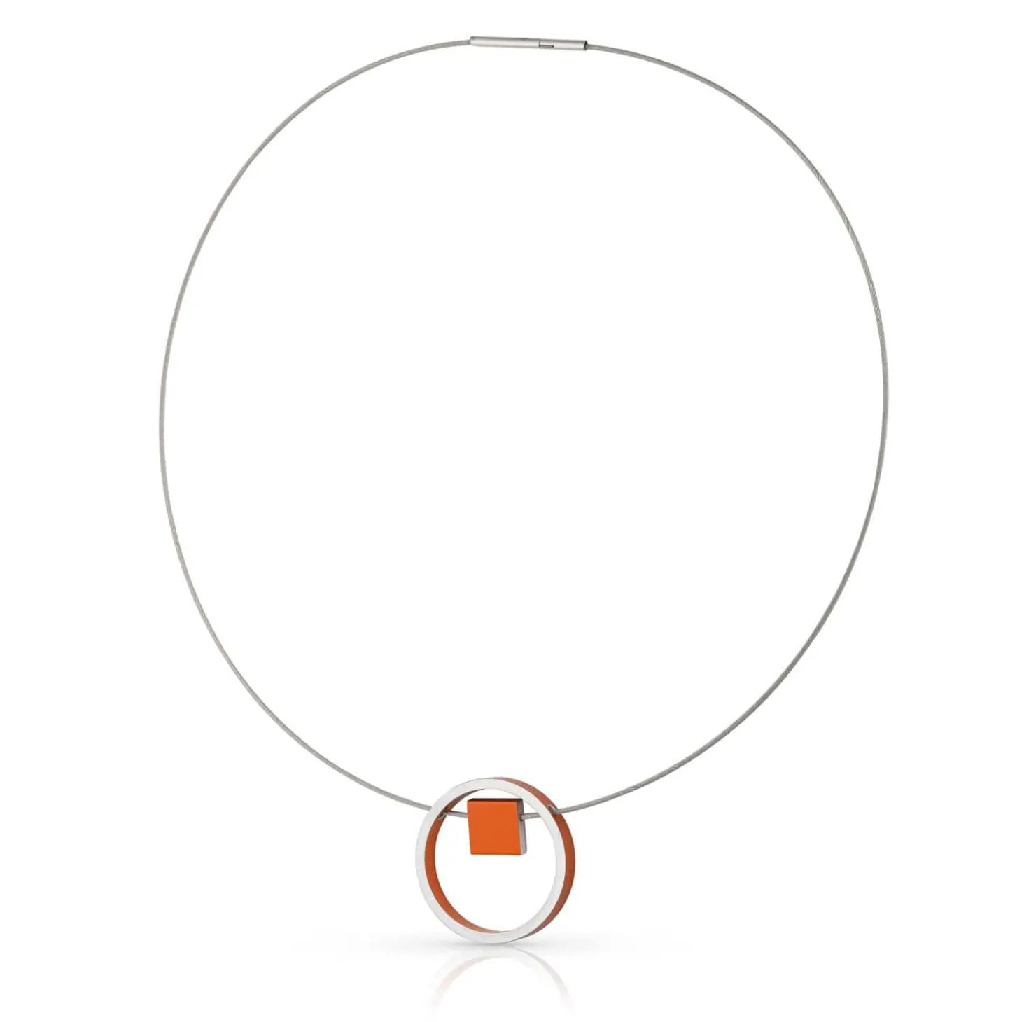 ketting_evy_oranje_ring_m_0.webp Ketting EVY Oranje Ring met vierkantje | C277O