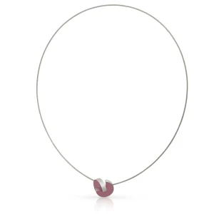 Ketting GEESJE inschuivende rondjes Roze C280RO