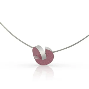 Ketting GEESJE inschuivende rondjes Roze C280RO