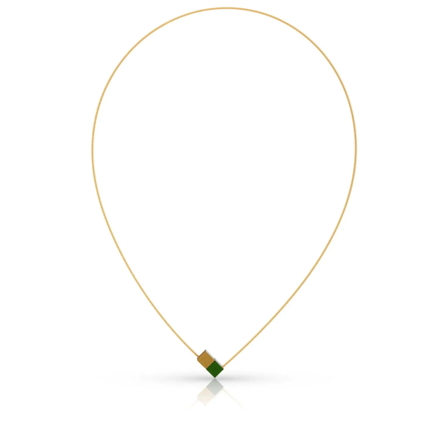 ketting_kaat_groengoudkle_0.webp Ketting KAAT Groen | Goudkleur | CG205GRG