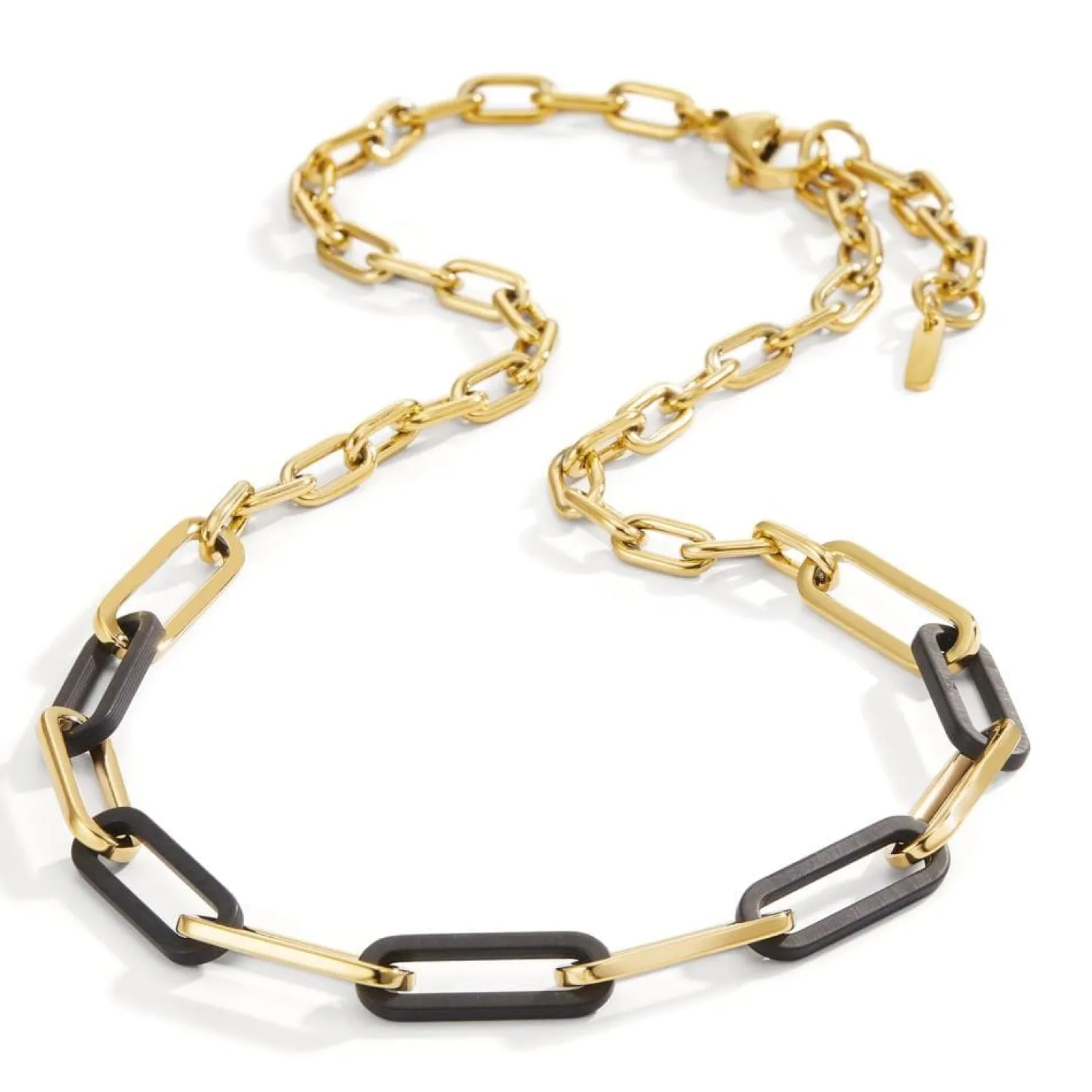 ketting_soho_gold_gemaakt_1.webp Ketting Soho Gold gemaakt van roestvrij staal met carbon 42-45 cm verstelbaar