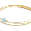 Thinking of You edelsteen armband Aquamarijn goudkleur