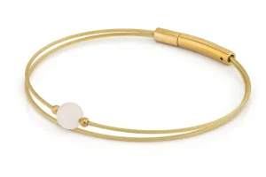 Thinking of You edelsteen armband Rozenkwarts goudkleur